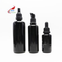 50ml 100ml empty fancy uv dark high quality violet glass dropper bottle for cosmetic oil serum DVB-53B